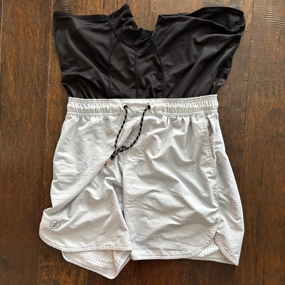 Legends Luka Shorts Mens Medium Light Gray Athletic Running Gym Workout - Picture 7 of 8